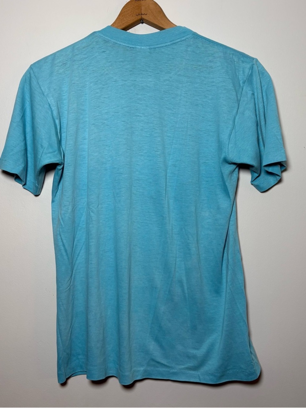 Vintage 80s/90s Peanuts Snoopy "Happy Dance" T-Shirt - Single Stitch - Sky Blue - Picture 5 of 9
